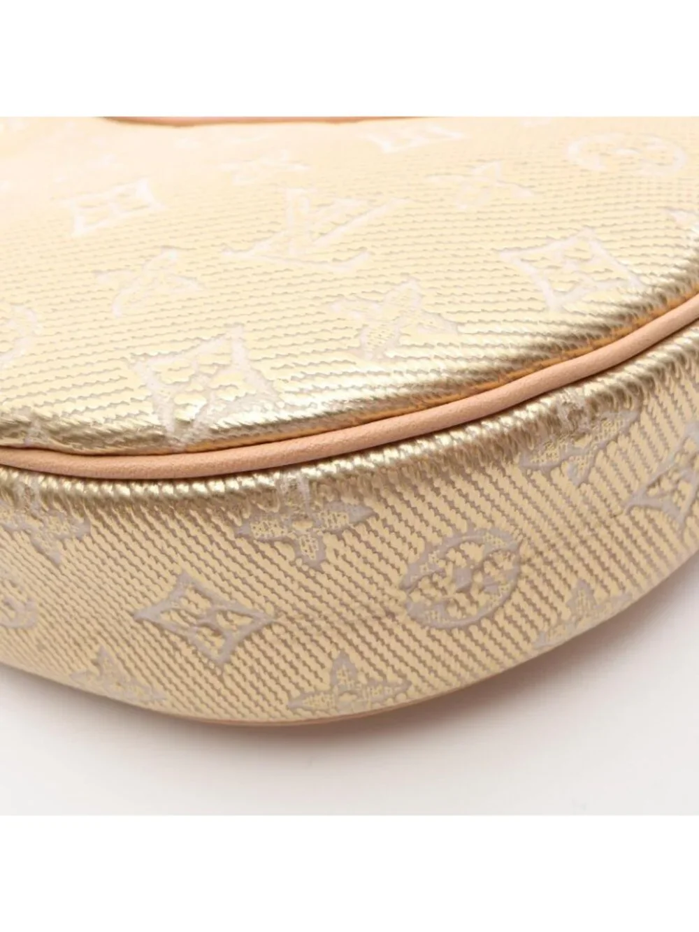 Louis Vuitton Shoulder Bag Loop Monogram Laminated Jacquard 2-Way Gold Canvas